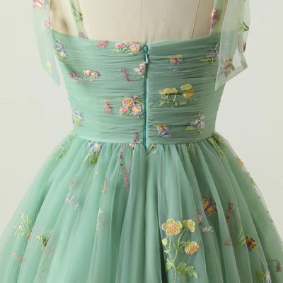 Vestido Halter Floral Verde para Mujer - Image 6