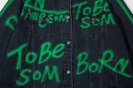 Chaqueta Denim Hip Hop con Letras Americanas Estampadas - Image 19