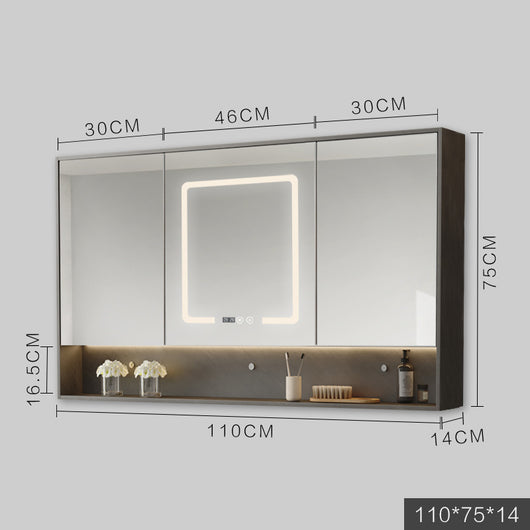 Espejo de Baño Inteligente con Luz LED, Desempañante y Gabinete de Almacenamiento - Image 16