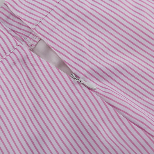 Traje Ejecutivo Mujer: Blusa Rayada con Cuello Solapa y Falda Entallada - Image 24