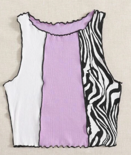 Chaleco Tejido Colorblock con Rayas Laterales para Mujer - Image 2