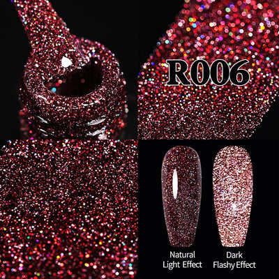 Esmalte de Uñas Gel Rojo Navideño con Brillo Reflectante UV - Image 3