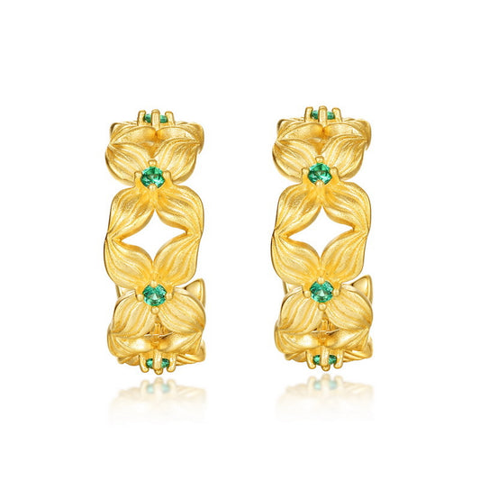 Aretes de Pétalos Lujo Asequible para Mujer - Image 2