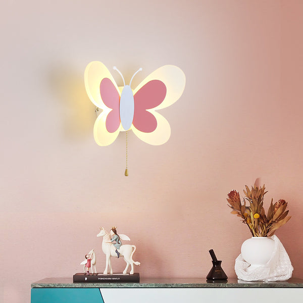 Lámpara de Pared Mariposa Infantil - Luz LED para Dormitorio Niños