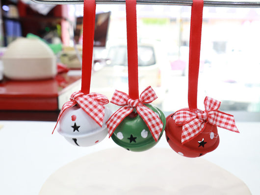 Guirnalda Navideña con Moños y Campanas de Metal - Decoración de 4cm - Image 11