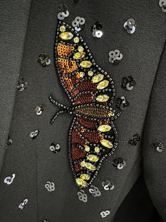 Conjunto de Traje con Mariposas 3D y Cristales Brillantes para Mujer - Image 18