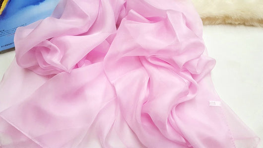 Pañuelo de Seda Elegante Liso para Mujer - Todas las Estaciones - Image 35
