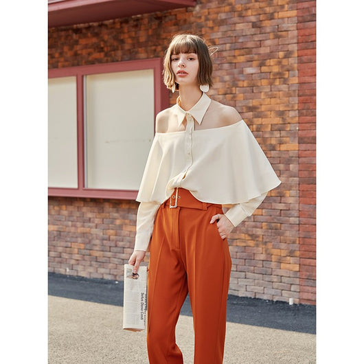 Blusa Larga Halter con Volantes y Hombros Descubiertos - Image 8