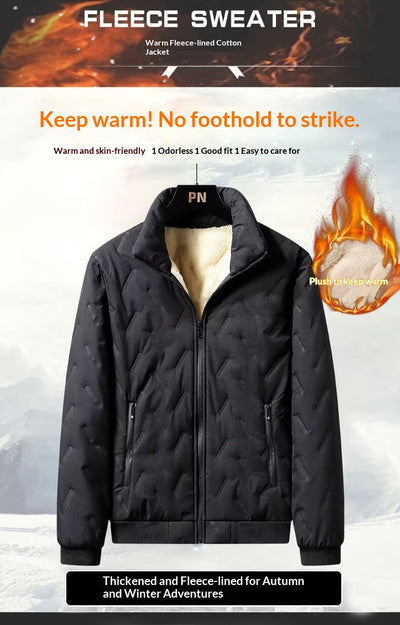Abrigo de Invierno para Papá con Forro Polar y Relleno de Algodón - Image 28