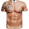Playera 3D con Estampa de Músculo - Cuello Redondo para Hombre