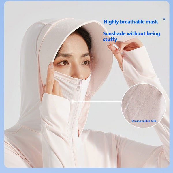 Ropa Protectora Solar con Cobertura Facial Desmontable - Protección UV Ice Silk