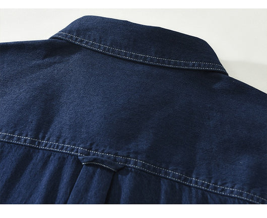 Blusa Denim Artística de Manga Larga Suelta y Casual - Image 14