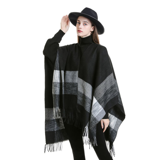 Bufanda Cuadros Oversize de Cachemira para Mujer - Image 16