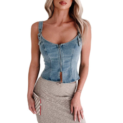 Chaleco Vaquero Sin Mangas para Mujer - Image 5