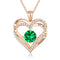 Female 925 Plateado Twelve Birthstone Pendant Necklace Rose Dorado May