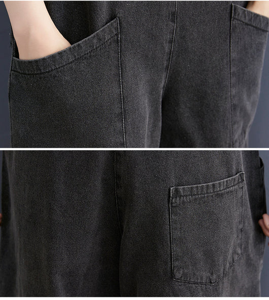 Shorts Vaquero Talla Grande con Tirantes - Estilo Literario - Image 7