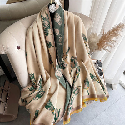 Bufanda Reversible Estampada para Mujer - Diseño Doble Cara y Cálida - Image 11