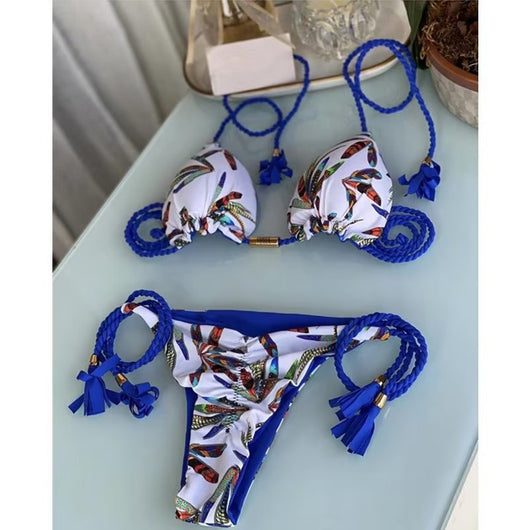Bikini Tejido a Mano de Cuerda Pura para Playa - Image 32