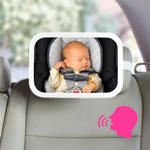 Espejo Retrovisor para Auto con Visión Infantil y Activación por Voz