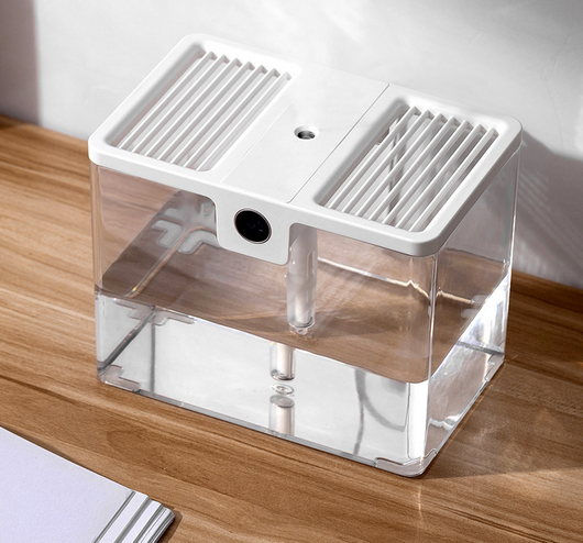 White rectangular humidifier with a gray handle and a digital display showing '86' on a white background. - Image 12