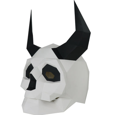 Máscara de Calavera Demonio de Papel para Disfraces DIY - Versión Nueva Halloween - Image 9