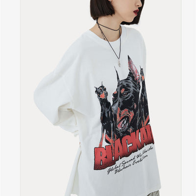 Playera de Manga Larga para Parejas con Efecto Desgastado - Image 4