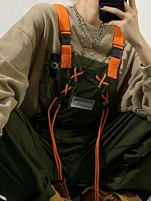 Pantalones Cargo Suspender Holgados para Hombre - Estilo Casual Recto - Image 3