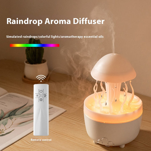 Difusor de Aroma con Luz Nocturna LED Multicolor y Efecto Gota de Agua - Image 2