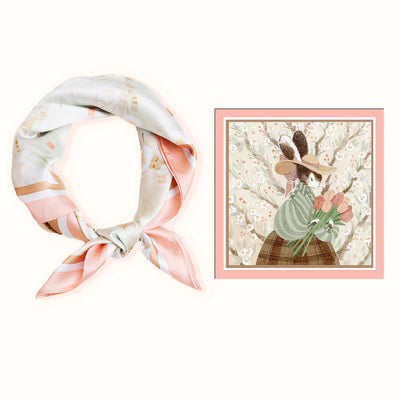 Pañuelo Cuadrado de Seda Premium Versátil para Mujer - Image 3