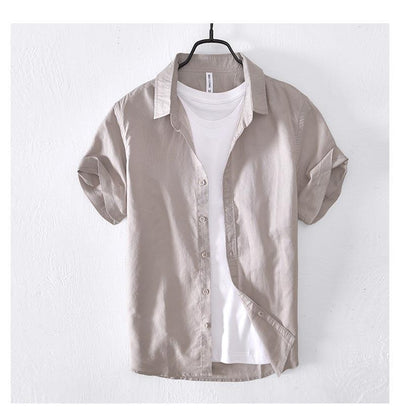 Camisa Casual de Algodón y Lino para Hombre - Image 21