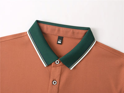 Polo Elástico de Algodón con Combinación de Colores - Image 48