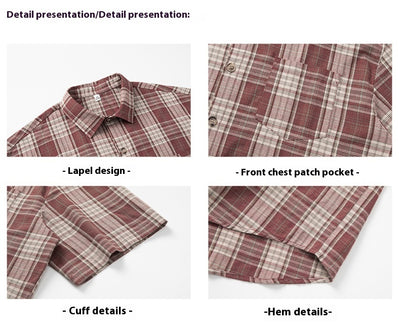 Camisa Casual Retro Americana de Manga Corta Unisex - Image 11
