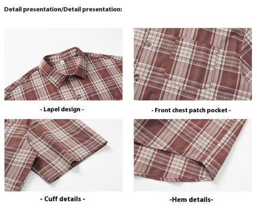 Camisa Casual Retro Americana de Manga Corta Unisex - Image 11