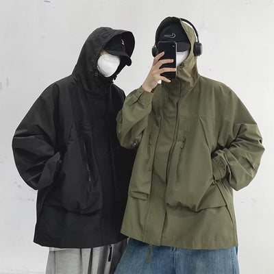 Conjunto de Trabajo Shell Jacket con Gorro y Overol para Hombre