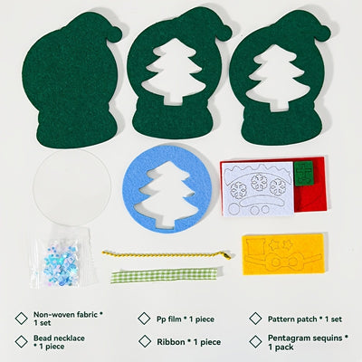 Kit de Adornos Navideños de Fieltro - 4 Diseños Artesanales para Decorar - Image 4