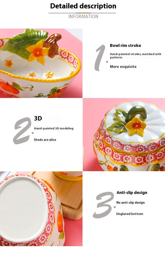 Juego de Tazones de Calabaza para Fideos y Platos Decorativos - Image 25
