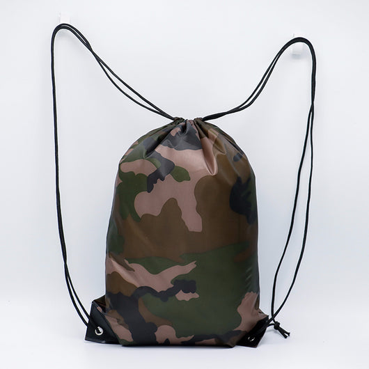 Bolsa Táctica con Cordón y Bolsillo de Poliéster Camuflaje - Image 6