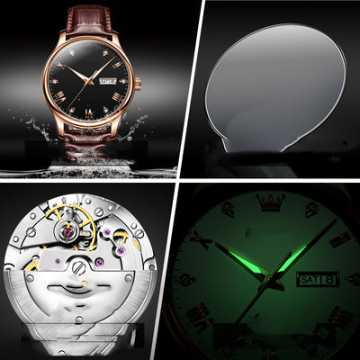 Reloj Mecánico Unisex Resistente al Agua con Cristales Incrustados - Image 5