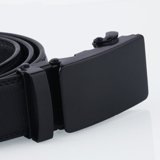 Cinturón para Hombre con Hebilla Deslizante Negro - Image 6