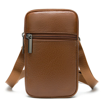Riñonera de Cuero Genuino para Hombre - Bolsa Vertical Portátil - Image 2