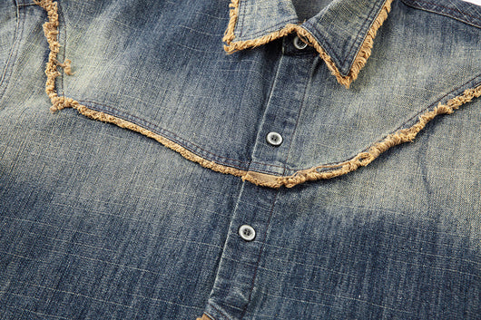 Camisa Denim Degradada Efecto Vintage para Hombre - Image 21