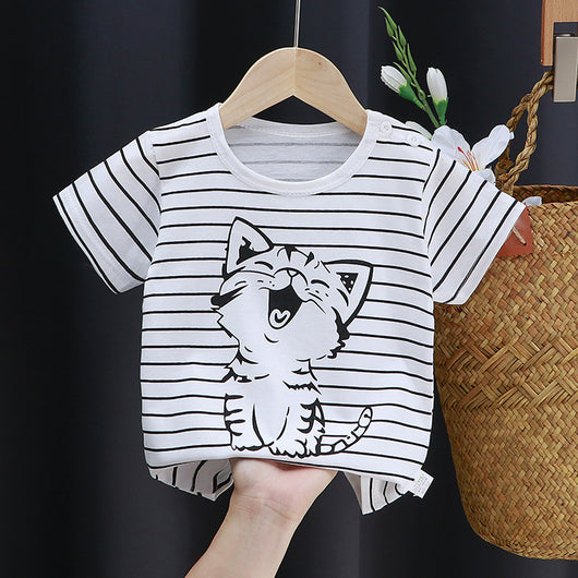 Playera Infantil de Algodón con Estampado de Dibujos Animados - Image 28
