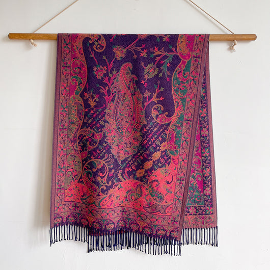 Pashmina Étnica Gruesa con Borlas - Bufanda Térmica Abrigadora - Image 21