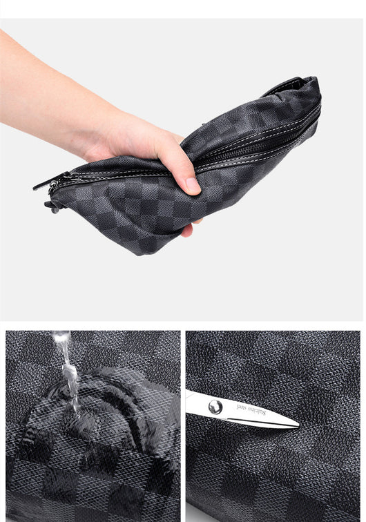 Bolsa Cruzada Cuadriculada para Hombre - Messenger Multiusos con Diseño Moderno - Image 12