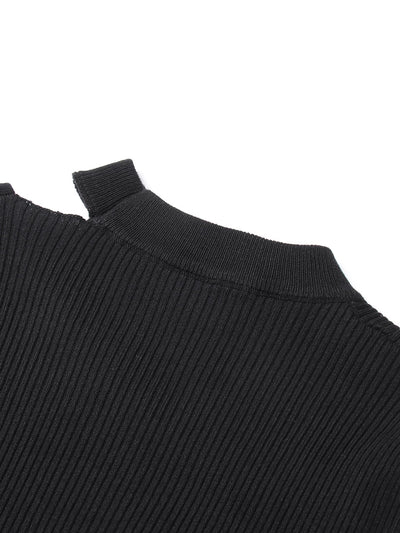 Blusa Tejida Irregular con Detalles Calados para Mujer - Image 13