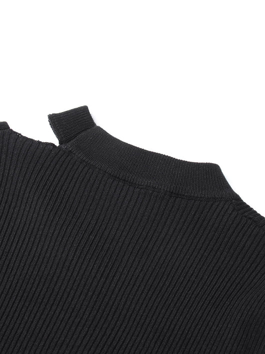 Blusa Tejida Irregular con Detalles Calados para Mujer - Image 13