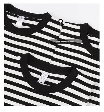Camiseta Hombre a Rayas Manga Corta Ajuste Relajado Versátil - Image 15
