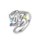 S925 Cross-Border E-Commerce Diy Foot Name Ring The four feet US3