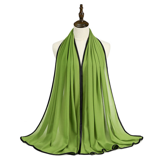 Pañoleta de Gasa con Perlas y Flecos Elegante - Image 5
