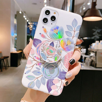 Funda para Celular con Diseño Floral Láser y Soporte - Image 11